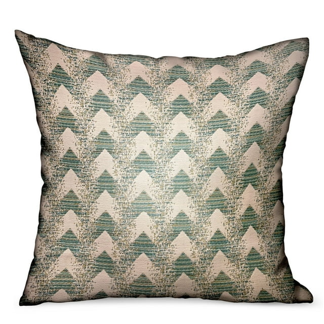 Plutus Coussin de Luxe Vert Forêt Jade Chevron Extérieur/intérieur Double Face 24 Pouces x 24 Pouces