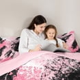 thumbnail image 5 of Manfei Teens Adults Abstract Oil Painting Full Size Comforter Sets 3-Piece,Vintage Aesthetic Bedding Comforter Set,Retro Gradient Minimalist Lightweight Bedding Sets,Breathable Home Decor,Reversible, 5 of 8
