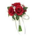 thumbnail image 4 of Ramo de boda, flores artificiales, centros de mesa florales, ramo de para despedida de soltera, accesorios de fotografía, propuesta de Rojo, 4 of 8
