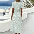 thumbnail image 7 of Floral Dress for Women Summer Casual Wrap V Neck Short Sleeve Sundress A-Line Beach Vacation Dresses 2026, 7 of 7