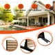 thumbnail image 1 of Historyli Biombo exterior de 3 paneles,mampara metálica,valla decorativa para patio,césped,jardín,terraza o balcón,con gancho,183 cm de alto x 119 cm de ancho,rayas horizontales de madera., 1 of 7