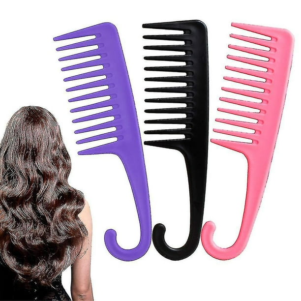 Wide Tooth Comb Set, 3pcs Hair Comb Wet Shower Detangling Comb Curl Hairbrush For Women Girls, Large Styling Hair Combs