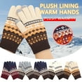 thumbnail image 2 of qolati Winter Gloves for Men WomenTouchscreen Thermal Soft Warm Windproof Gloves with Elastic Cuff Cold Weather Knitted Ski Snow Mittens, 2 of 2