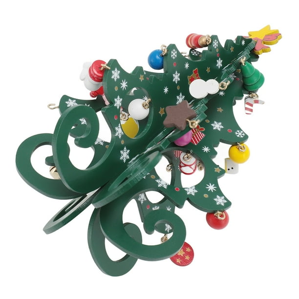 Decoración De Escritorio Para árbol De Navidad, árbol De Navidad En Miniatura, Artesanía Divertida De Madera, Fácil Montaje Para Fiesta, Sala De Estar