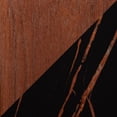 thumbnail image 2 of LumiSource Walnut Wood, Black Textured Marble Folia Dinette Table, 2 of 6