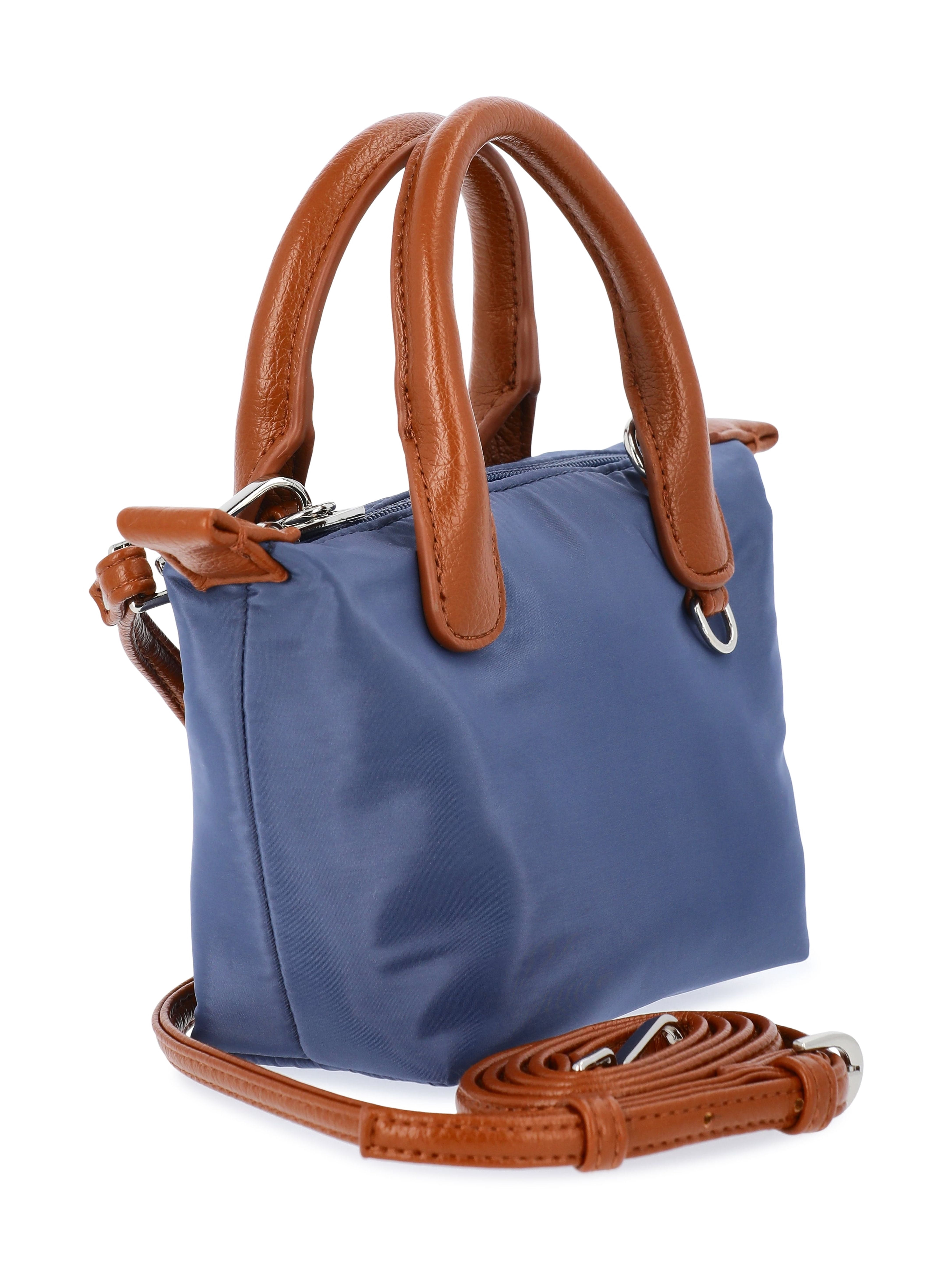 No Boundaries Women's Mini Tote Crossbody Bag, Navy