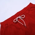 thumbnail image 5 of HCNTES Linen Shorts Mens Casual Shorts Lightweight Summer Beach Shorts Drawstring Shorts(Red,L), 5 of 8