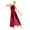 Burgundy, variant on Yartina Womens Sequined Lyrical Ballet Dress Modern Contemporary Dance Costume Mesh Long Split Skirt White M