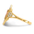 thumbnail image 4 of 14k Two Tone Gold White Cross Ring Religious, 4 of 10