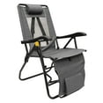 thumbnail image 4 of GCI Outdoor Legz Up Lounger Foldable Reclining Lounge Chair with Adjustable Legrest, Heathered Pewter, 4 of 6