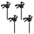 thumbnail image 1 of Woodworking F Clamps Set, Pack of 4 4inch Bar F Clamps Clip Grip Quick Ratchet Release Woodworking Clamps Set Ratcheting Bar Clamp DIY Hand Tool Kit for Carpenter Woodworking, 1 of 4