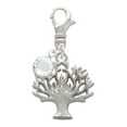 thumbnail image 2 of Delight Jewelry Silvertone Tree of Life - Silvertone Clip on Charm with Clear Crystal Drop, 2 of 4