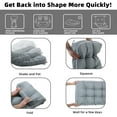 thumbnail image 2 of 3 Piece Wicker Chair Cushion Set, 1 Loveseat Wicker Settee Cushion & 2 U-Shape Cushion for Patio Bench All Weather, 2 of 16