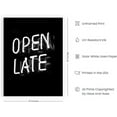 thumbnail image 2 of Neon Posters Open Late Neon Sign - By Haus and Hues | Neon Room Decor Neon Decor Edgy Bedroom Decor Edgy Poster College Room Decor | College Posters for Dorm Wall Decor UNFRAMED 12” x 16", 2 of 6