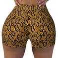 thumbnail image 2 of Fuzoiu Snake Skin Print Women's Workout Shorts,Workout Biker Shorts Women,Exercise Fitness Shorts,Scrunch Short, Athletic Shorts for Gym Yoga Running Sport Active-Large, 2 of 8