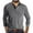 Grey, variant on Caqnni Men's Long Sleeve Henley Shirts Casual Autumn and Winter Lightweight Button Henley Solid T-Shirt Tops (White,M)