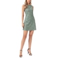 thumbnail image 4 of INSPIRE CHIC Floral Tank Dress for Women's Sleeveless Boat Neck A-Line Summer Mini Sundress S Dusty Green, 4 of 6