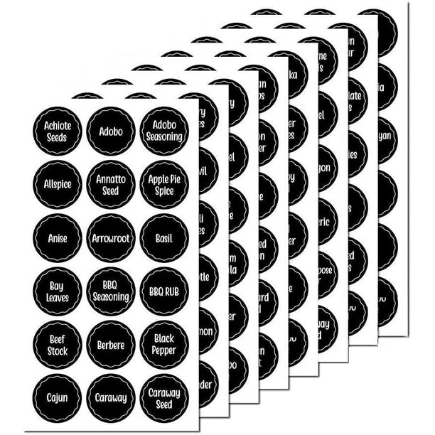 Top label Lot de 10 supports d'étiquettes à clipser, pour poubelle de  cuisine, garde-manger, avec 60 autocollants pour tableau noir