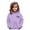 R1095/Purple, variant on Vividxx Hoodies For Girls Cute Long Sleeve Hooded Sweatshirt Double Heart Print Front Pocket Soft Pullover For Casual Wear Fashion Clothing 3-4 Years