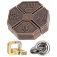 thumbnail image 4 of 3 piezas de rompecabezas de metal para adultos mayores, juguete sensorial interesante, suministros para el hogar, 4 of 7
