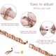 thumbnail image 5 of Compatible with Apple Watch Band 42mm 44mm 45mm, Women's Lightweight, Easily Adjustable Strap, Shiny Diamond on Butterfly, Metal Strap for iWatch Seri, 5 of 5