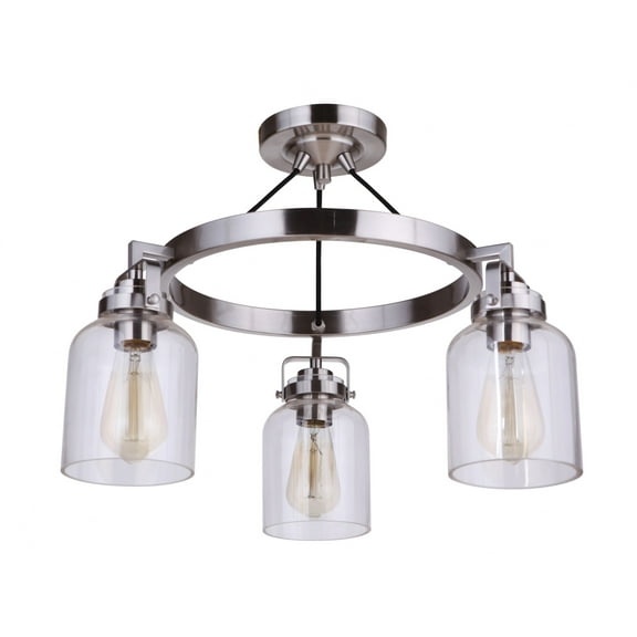 Craftmade Lighting - Three Light Semi Flush Mount - Indoor Ceiling Lighting -