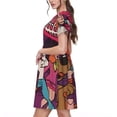 thumbnail image 4 of Lsque Scooby-Doo Print Women's Casual Dress T-Shirt Summer Short Sleeve Scoop Neck Swing Dresses, 4 of 7