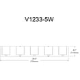 thumbnail image 2 of Dainolite V1233-5W-PC  Vanity, 2 of 3