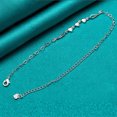 thumbnail image 1 of Pulsera de cadena de eslabones de plata para mujer | Pequeñas y elegantes joyas ajustables | 20cm de longitud | Resistente al deslustre | Regalo de moda para ella | Cumpleaños Día de San Valentín, 1 of 4