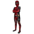 thumbnail image 1 of Deadpool Bodysuit, Performance Suit Jumpsuit Tight Pants Stage Set Costume for Men Full Set (Red) Size: 140, 1 of 6