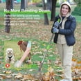 thumbnail image 3 of Non-Breakable Pooper Scooper, Dog Pooper Scooper Tray & Rake Set with Adjustable Stainless Steel Long Handle for Large Medium Small Dogs (Green), 3 of 7