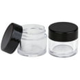 thumbnail image 3 of Beauticom 7g/7ml (0.23 Fl Oz) Thick Double Wall Leak-Proof Clear Plastic Jars with Flat Top Lids for Creams, Lotions, Powders, Glitters, and more... (Color: Black, Quantity: 480pcs), 3 of 5