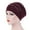Wine, variant on Rhinestone Turban Hat for Women Muslim India Headwear Soft Ruffle Chemo Beanie Wrap Cap Comfortable Fashion Head Wrap for Daily Wear