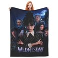 thumbnail image 1 of Manta de felpa de Wednesday Addams, ultra suave y acogedora, de lujo, para sofá cama, mantas de felpa cálidas y ligeras para todas las estaciones, 50 x 40 pulgadas, 1 of 6