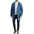 thumbnail image 2 of Abrigos INSPIRE CHIC para hombres, abrigo largo de un solo botón con cuello notch, color azul, talla S, 2 of 4