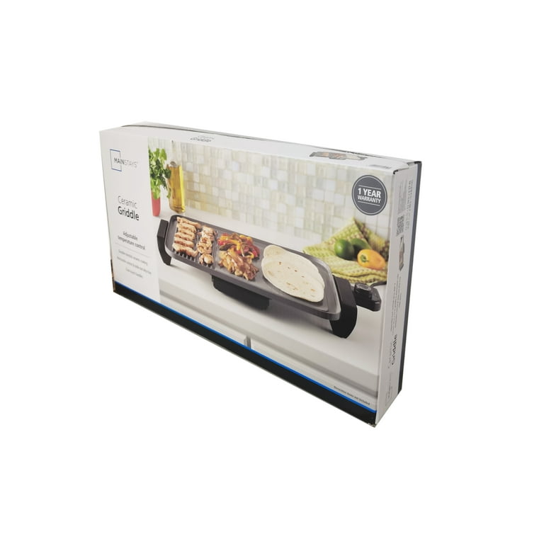 Mainstays Plus Ceramic Indoor Grill and Griddle Size 240 Sq in