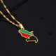 thumbnail image 3 of Collar con dijes Minnieouse mapa de Martinica para hombres y mujeres oro, 3 of 6