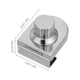 thumbnail image 2 of TEHAUX 2Ud Cerradura De Vidrio Para Gabinete Plata Sin Taladro Ideal Para Vitrinas Y Exhibidores, 2 of 6