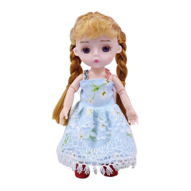 articulaciones Muñeca BJD Ojos en 3D Vestido lindo Peluca de regalo Sunnimix Muñeca BJD Cuerpo de niña