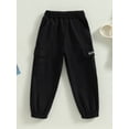 thumbnail image 2 of GXFC Little Boys lounge Tapered Pants Kids Boys Casual Elastic Waist Athleisure Pants Children Boys Joggers Sweatpants Loungewear with Pocket 3-10T, 2 of 9