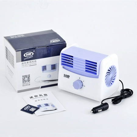 12V Portable Car Cooling Air Fan Air - Conditioning Car Fan Speed Adjustable Silent Car Fan Without