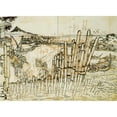 thumbnail image 3 of Hokusai 18x14 Black Modern Framed Museum Art Print Titled - Fishing At Shimadagahana 1833, 3 of 5