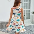 thumbnail image 6 of Dinosaurs Silhouette Women's Tank Dress V Neck Sleeveless Summer Sundress, 6 of 7
