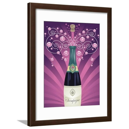 Champagne Cork Popping Off Bottle Framed Print Wall Art Walmart Com