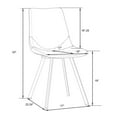 thumbnail image 7 of LeisureMod Markley Leather Dining Chair With Metal Legs Set of 2 Olive Green, 7 of 7