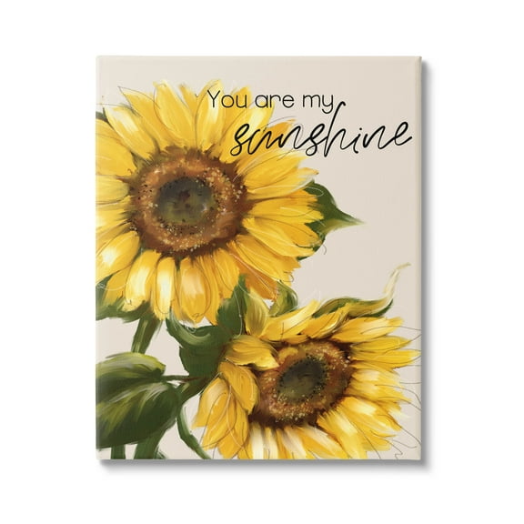Stupell Industries You Are My Sunshine Sunflower Blooms Graphic Art Gallery Wrapped Canvas Print Wall Art, Design by Conrad Knutsen
