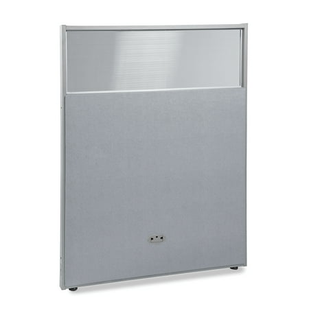 OFM RiZe 63" x 48" Faux Leather Poly Panel in Gray