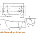 thumbnail image 6 of HEATGENE 61 Inches Acrylic Freestanding Bathtub Vintage Bathtub Contemporary Soaking Tub Easy to Install UPC Certified Drain & Overflow Assembly Included, 6 of 7