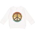 thumbnail image 2 of Inktastic Retro Peace Sign Sunset Toddler Sweatshirt, 2 of 4