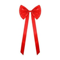 PuSpu 180cm Extra Large Red Bow Christmas Tree Topper Red Ribbon Satin Bow With Long Streamers For Home Holiday Decoration Red 180cm